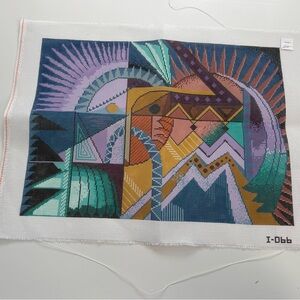 Treglown Designs Abstract Needlepoint Canvas approx 20”x15” design I-066